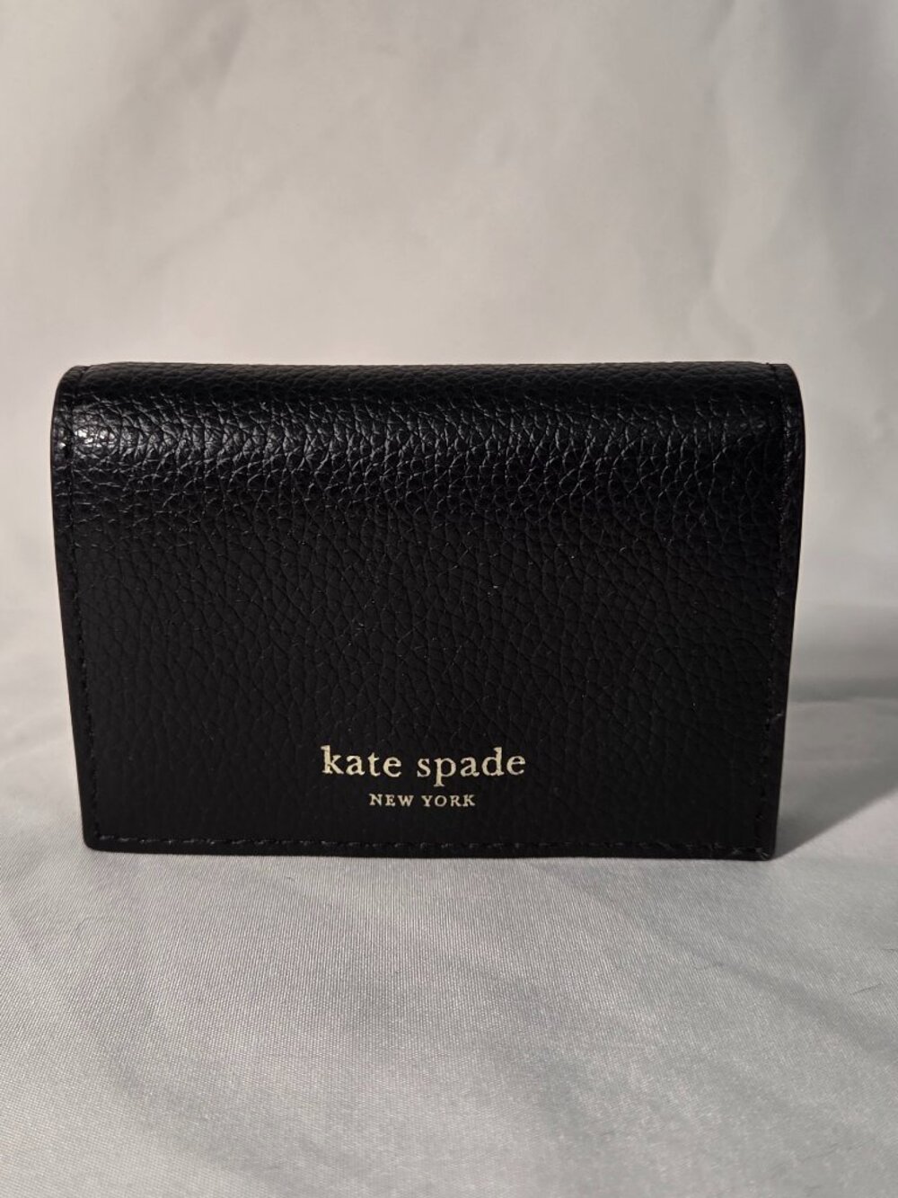 kate spade Black Saffiano Accordian Business card/Credit Card wallet